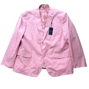 Izod Mens Pink Blazer Jacket Lining 2-Button Closure Size 52R New With Tags